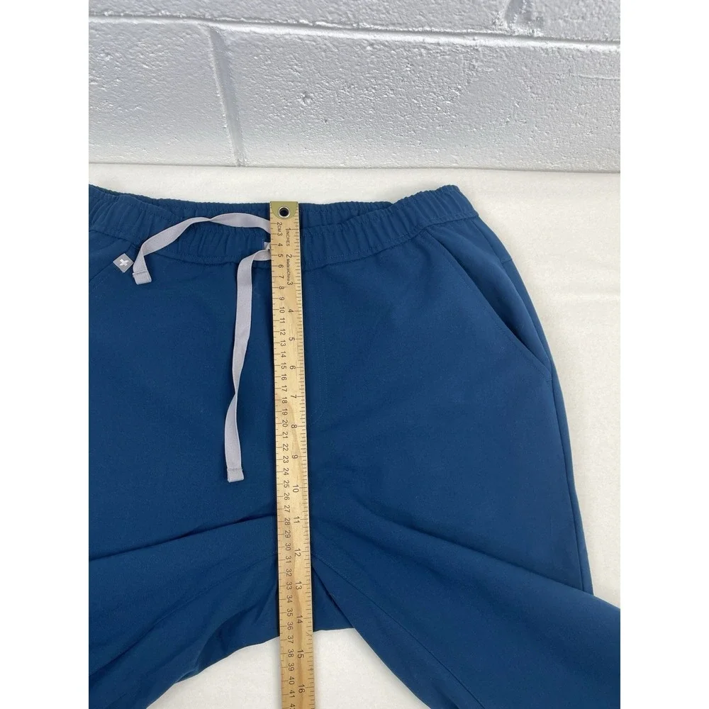 Figs Pants Mens S Tall Teal‎ Blue Technical Collection Joggers Scrub Drawstring